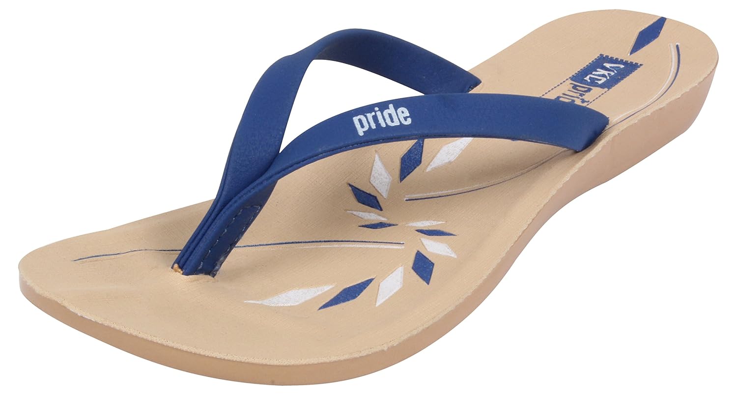 Buy VKC Pride Women's Blue PU Slippers 4 UK at Amazon.in