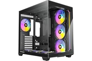 Antec C5 ARGB, 7 x 120mm ARGB PWM Fans Included, Up to 10 Fans Simultaneously, Type-C 3.2 Gen 2 Port, Seamless Tempered Glass