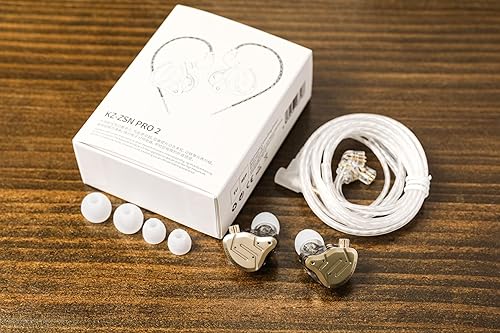 Linsoul KZ ZSN PRO in-Ear Monitor, 1BA+1DD Hybrid Driver HiFi Earphones  IEM, Wired Earbud, Detachable Silver