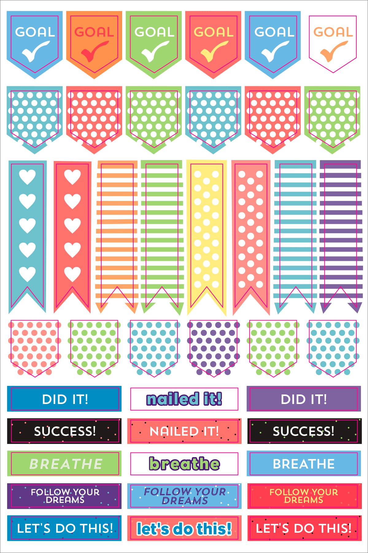 Essentials Habit Tracker Planner Stickers (52 weeks of stickers)