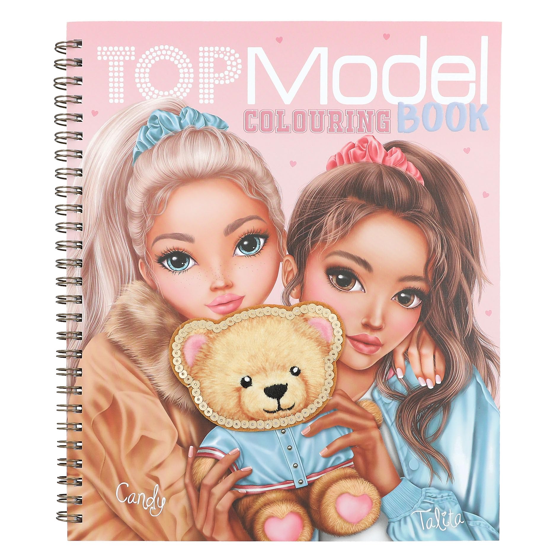 Depesche TOPModel Team Teddy 13210 Colouring Book with 40 Pages for Designing Model and Teddy Motifs, Includes 1 Sticker Sheet