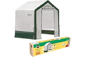 Miracle-GRO 6' x 4' x 6' Outdoor Mini Walk-in Greenhouse Plant Tent, All-Season Small Walk-in Plant Growth Accelerator with UV-Treated Fabric Cover and Zippered Panels, Clear