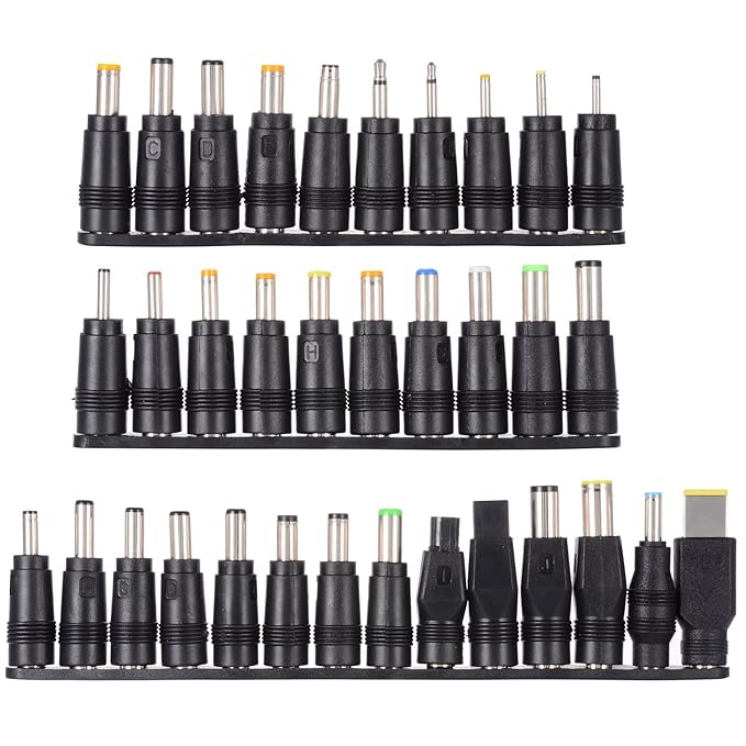 PChero 34pcs DC Anschluss zu 34 Stecker Adapter für Laptop Universal