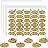 Pajean 10 Sheet Apothecary Oval Oil Bottle Weatherproof Labels Vintage Kraft Look Apothecary Labels with Round Cap Stickers f