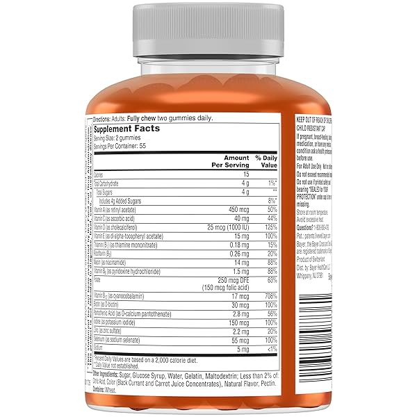 ONE A DAY WOMEN’S 50+ GUMMIES, ADVANCED MULTIVITAMIN FOR WOMEN, VITAMINS FOR BRAIN SUPPORT AND IMMUNITY SUPPORT, MULTIVITAMINS WITH SUPER 8 B VITAMIN COMPLEX, 110 COUNT