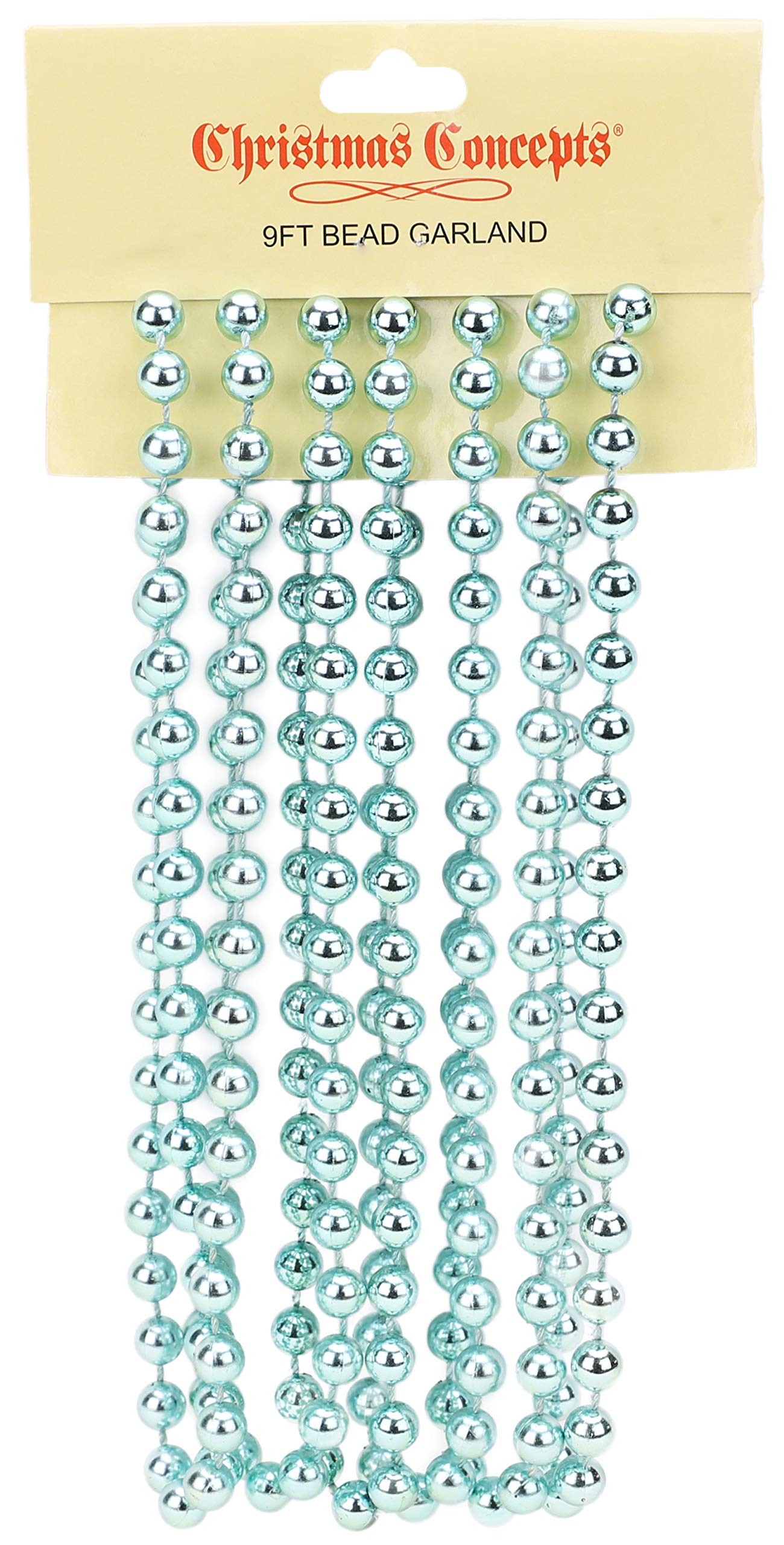 Christmas Concepts® 9ft Christmas Bead Chain - Christmas Bead Garlands - Decorations (Ice Blue)