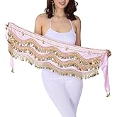 Lauthen.S 248 Coins Belly Dance Hip Scarf Tribal Belt Halloween Gypsy Costume Accessory
