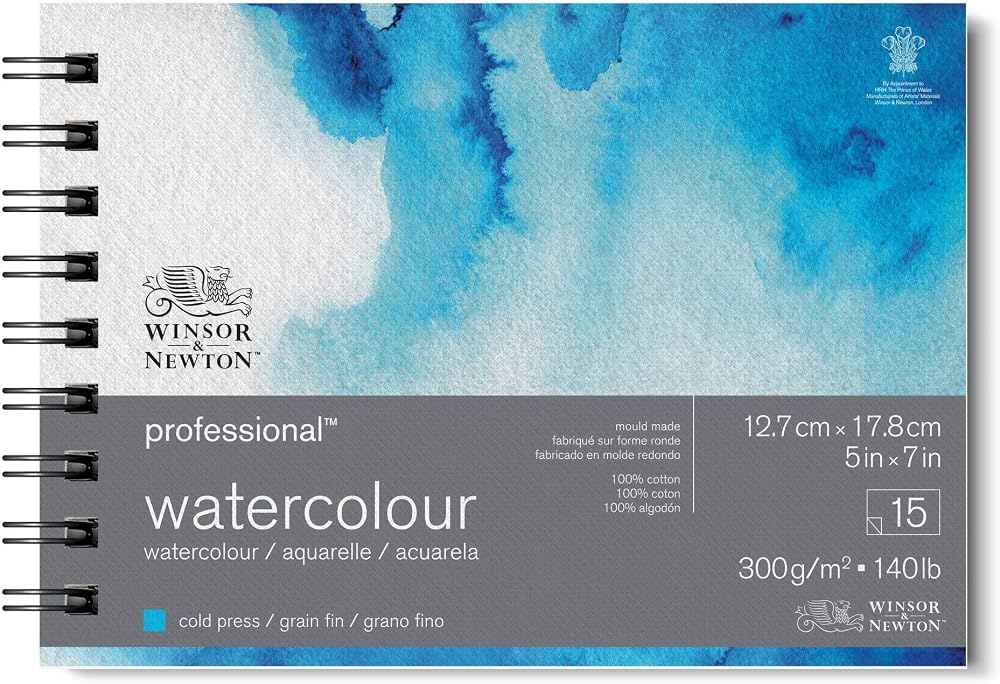 Winsor & Newton Professional Watercolour Paper Spiral Pad 15 Sheets 300 g/m2