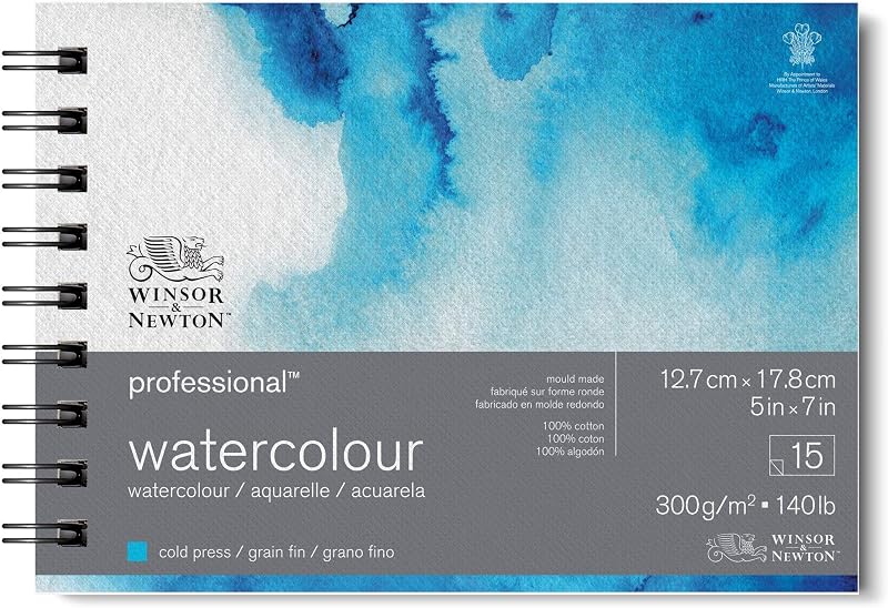 Winsor & Newton Professional Watercolour Paper Spiral Pad 15 Sheets 300 g/m2
