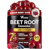 VitaUp Beet Root Gummies &ndash; Beetroot Gummies with CoQ10, Grape Seed, Vitamin C, B12 &amp; B3 &ndash; Beets Gummies for Circulation Support &ndash; Beet Supplement for Energy &amp; Immune Support &ndash; 60 Beets Chews