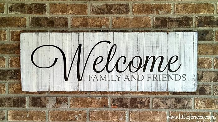 Amazon Com Large Wood Welcome Sign For Front Porch Decor Handmade