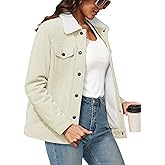 YUCOLEN Corduroy Jacket for Women Sherpa Fleece Lined Jacket Button Down Shacket Warm Winter Western Coat 2026 Trendy