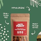 Pets Purest Natural Dog Treat Chews Pork Beef Sausage Meat 200g view 4