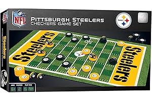 MasterPieces Family Game - NFL Pittsburgh Steelers Checkers - Officially Licensed Board Game for Kids & Adults