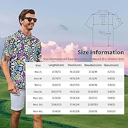 Xdceu Men's Skull Polo Shirts Hawaiian Golf Polo