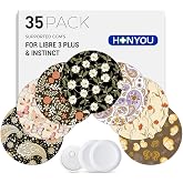 HONYOU Instinct &amp; Libre 3 Sensor Covers Waterproof with Hard Shells,35Pack | Latex-free Breathable Paisley Overpatches for Freestyle Libre 3 Plus CGM Patches,One-hand Apply Peel-Tab,15 Days Protection