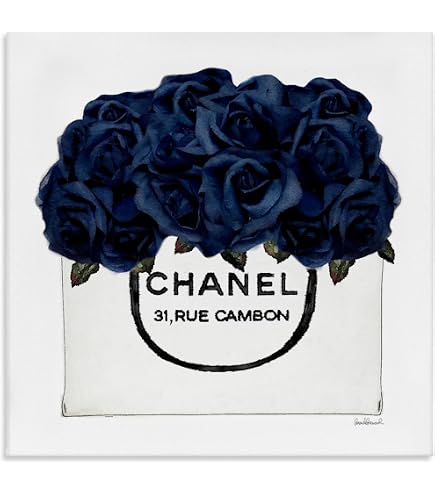 Stupell Industries Canvas Wall Art – 'Navy Blue Bow Heels' Bookstack Design, 16" X 20", Ready To Hang