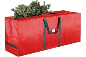 URBUNDY Heavy Duty Christmas Tree Storage Bag 7.5 Ft - Christmas Tree Bag Red - Tree Bags For Storage - Xmas Tree Storage Bag Holds 7.5 Ft Christmas Tree Bag For All Year Round Christmas Storage