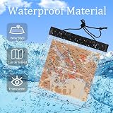 SANNIX 2Pcs Waterproof Map Case 31x28cm with Neck Strap Carabiner Whistle view 3
