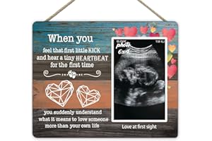 KU-DaYi Sonogram Pregnancy Frame for Gender-Neutral Baby, Picture Frame, Baby Ultrasound Picture Frame for New and Expecting Parents - F009