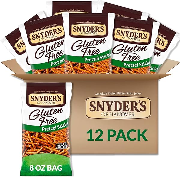 SNYDER’S OF HANOVER PRETZELS, GLUTEN FREE PRETZEL STICKS,...