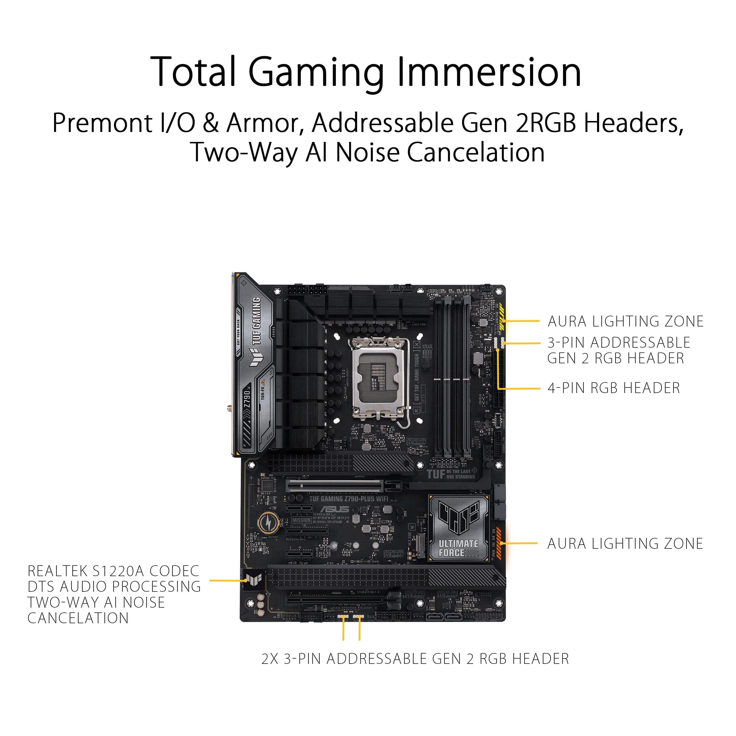 INLAND by Micro Center CPU Motherboard Intel i7-14700K 14th Gen 20-Cores LGA 1700 Desktop Processor with ASUS TUF Gaming Z790-Plus WiFi DDR5 Motherboard