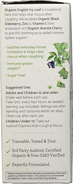 GARDEN OF LIFE ORGANIC MUCUS AND COUGH IMMUNE SYRUP, 5 FZ