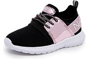 Nautica Kids Girls Metallic Fashion Sneaker Lace-Up Athletic Running Shoe I kappil I (Big Kid - Little Kid - Toddler)