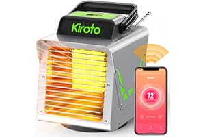 KIROTO Greenhouse Heater 1500W with APP Remote Control, Greenhouse Heater With Thermostat, Portable Outdoor Heater for Plants Vegetables Flowers,Smart Electric Safe Heater for Green house,Grow Tents,Garage