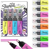 Sharpie Clear View Highlighters, See-Through Chisel Tip, Fluorescent Assorted Colors, 8 Count