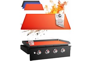 KITCHEN PERFECTION 36" Premium Silicone Griddle Cover Mat For Blackstone Griddle 36 Inch - Hermetic Protection From Rust & Debris All Year, Fits All Blackstone 36 Inch Models - Food Grade Silicone