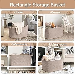 Goodpick Storage Basket, Blanket Basket for Living
