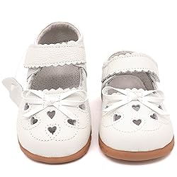 Femizee Girls Leather Bows Design Soft Round Toe