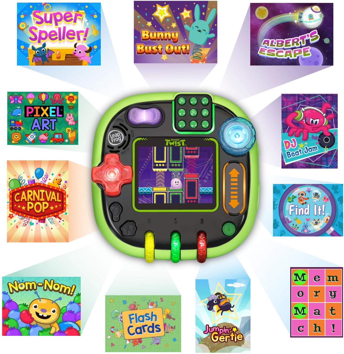 LeapFrog RockIt Twist Handheld Learning Game System, Green: Toys & Games