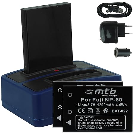 3x Akku + Dual-Ladegerät (Netz+Kfz+USB) für Drift HD (1080p), HD170 (Stealth), HD720 / Toshiba Camileo H20 ... / Ricoh Caplio