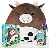 Microwavable Heating Pad for Period Cramps – Cute Stuffed Animal Heating Pad for Women & Teens, Portable Menstrual Microwave Heating Pad with Lavender Scent – Plush, Cordless, Reusable (Cow)