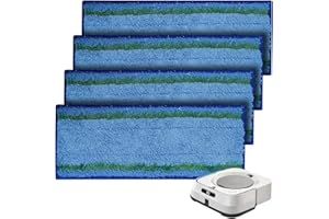 KVLZ Mop Pad Accessories for iRobot Braava Jet m6 Series Ultimate Robot Mop,Upgrade M6 Wet mop mat Washable and Reusable Robot Wet Mopping Pad Replacement Parts(Blue -4 Pack)