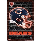NFL Chicago Bears - Neon Helmet 23 Wall Poster, 34L" x 22.4W", Unframed Version