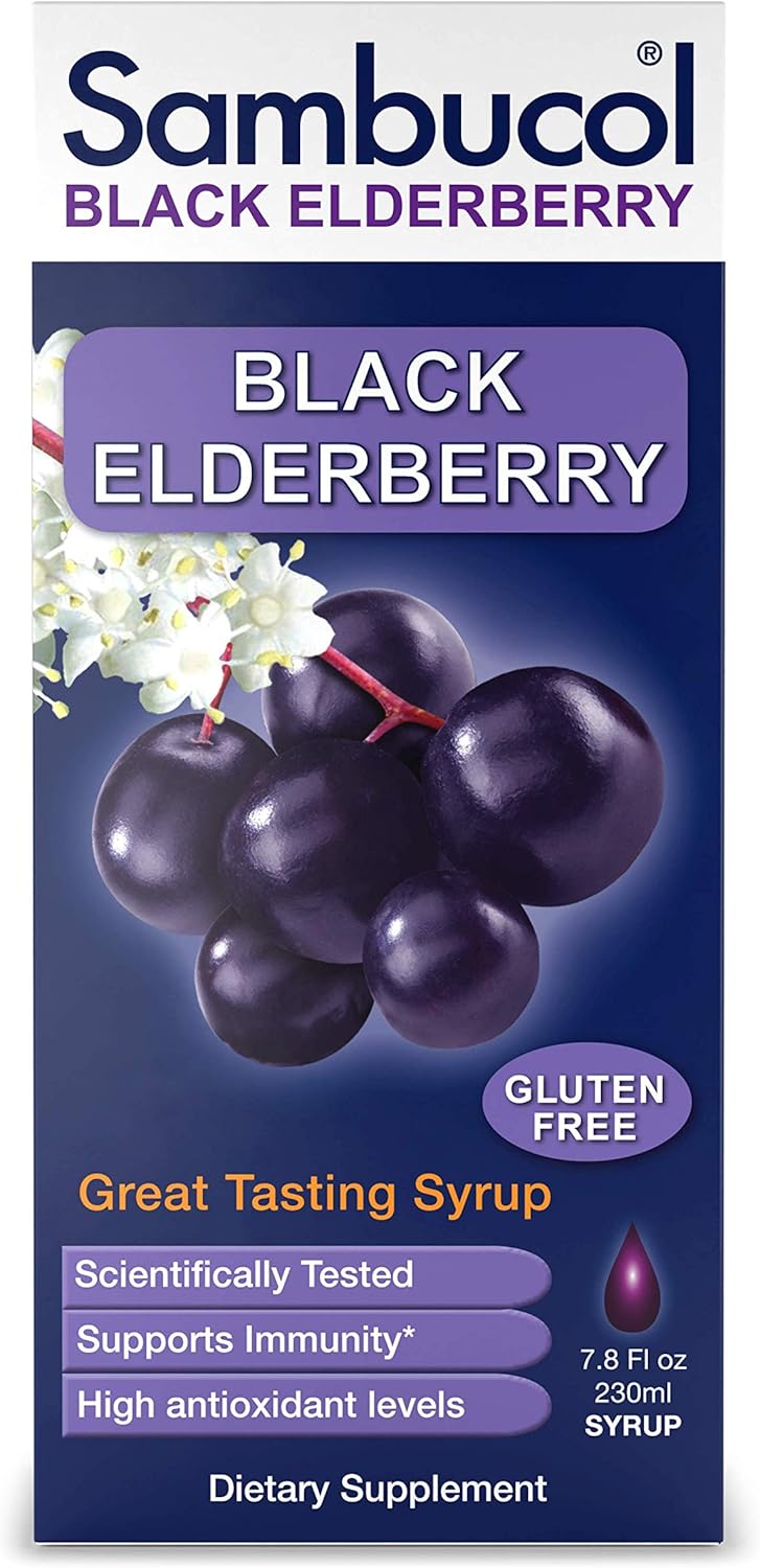 Sambucol Black Elderberry Syrup Original Formula, 7.8 Ounce Bottle: Health & Personal Care