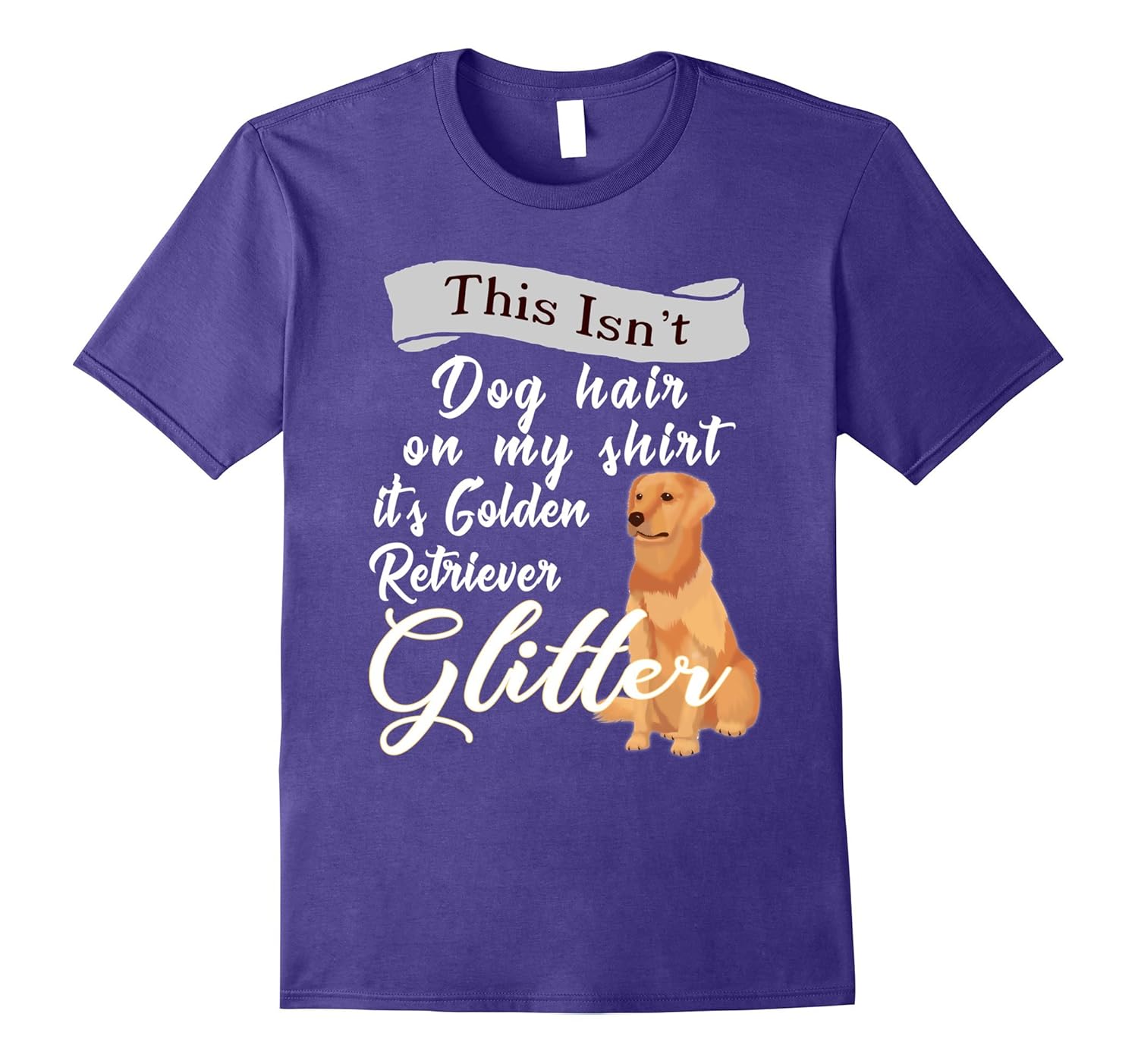 Dog Golden Retriever Glitter T Shirt funny Hair Tee-ANZ