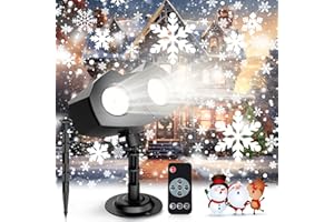 2024 Snowflake Projector Christmas Lights Outdoor, Remote Control Led Christmas Projector Light, IP65 Waterproof Snowfall Lan