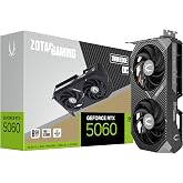 ZOTAC Gaming GeForce RTX 5060 Twin Edge OC DLSS 4 8GB GDDR7 128-bit 28 Gbps PCIE 5.0 Gaming Graphics Card, SFF-Ready Compact Card, ZT-B50600H-10A