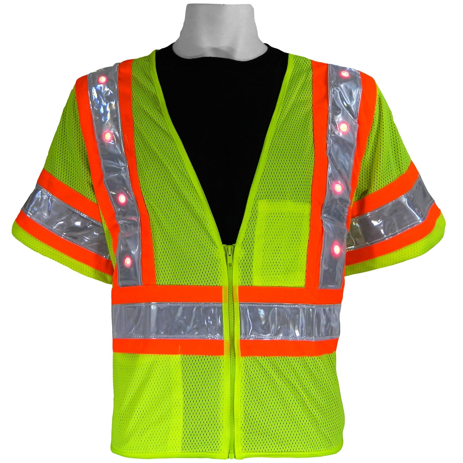 Global Glove GLO12LED FrogWear Class 3 Mesh Safety Vest with LED