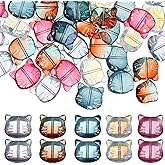 Operitacx Cat Glass Beads for Jewelry Making 50 Pcs 0.59In Colorful Craft Beads for Bracelets and Earrings Ideal Beads for Bracelet Cat Designs