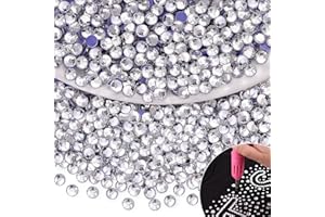 TINKRSTUFF 1500Pcs Hotfix Rhinestones for Clothing, Clear SS20 Iron On Flatback Glass Gems, Bedazzler Crystals Rhinestones for Crafting Clothes Hats Shoes Fabric Bedazzling Decor Nail Art