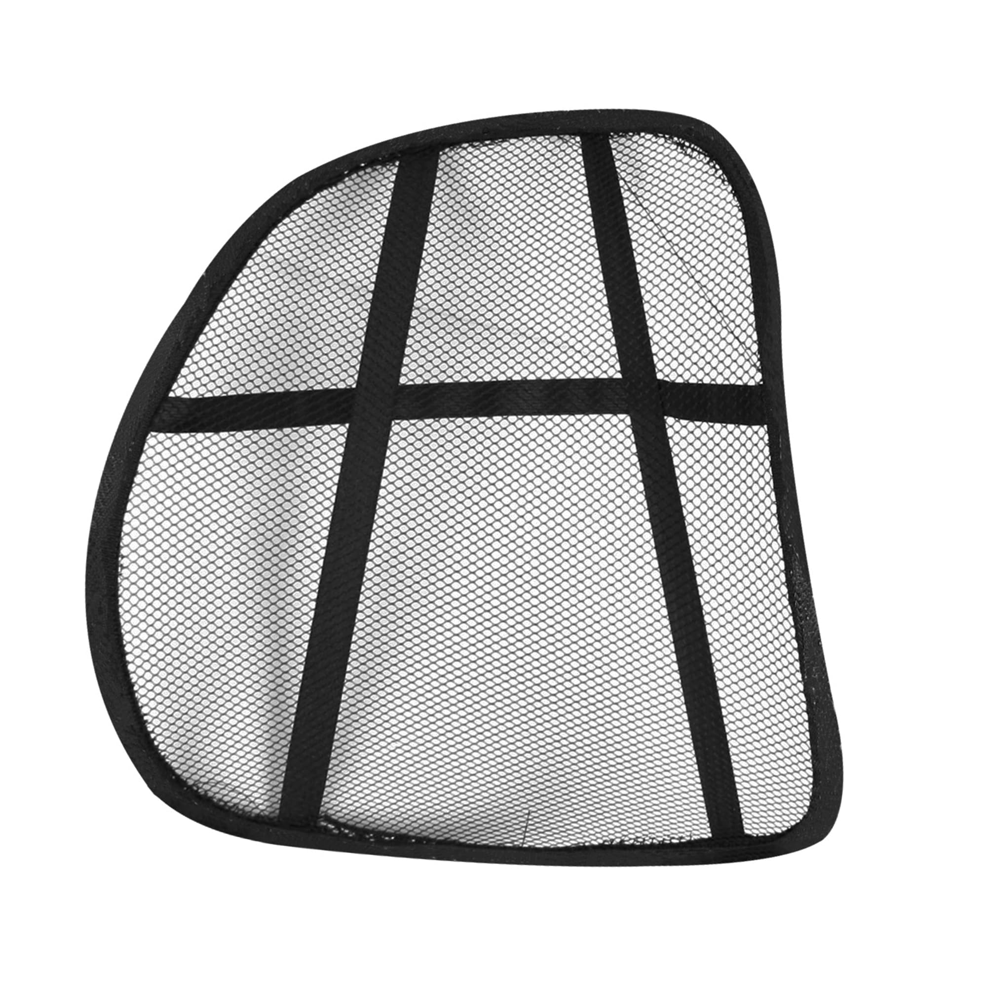 Trimming Shop Black Back Support for Office Chair & Car Seat – Ergonomic Mesh Lumbar Support Grill for Back Pain Relief with Air Flow – Portable, Breathable, Premium Quality Design