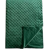 david's kids Micro Fleece Minky Baby Blanket for Boys Girls with Double Layer and Soothing Raised Dots, Breathable and Soft Lightweight Receiving Blanket for Newborns 30x40 Inches, Emerald Green