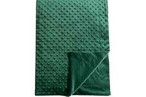 david's kids Micro Fleece Minky Baby Blanket for Boys Girls with Double Layer and Soothing Raised Dots, Breathable and Soft Lightweight Receiving Blanket for Newborns 30x40 Inches, Emerald Green