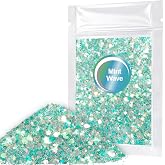 Matio Opal Chunky Glitter, 0.7oz/20g Mint Wave Craft Glitter | Holographic Iridescent Glitter Mixed Chunky Fine Glitter for Resin,Nail Flakes Sequin for Snowglobe Tumbler Supply DIY