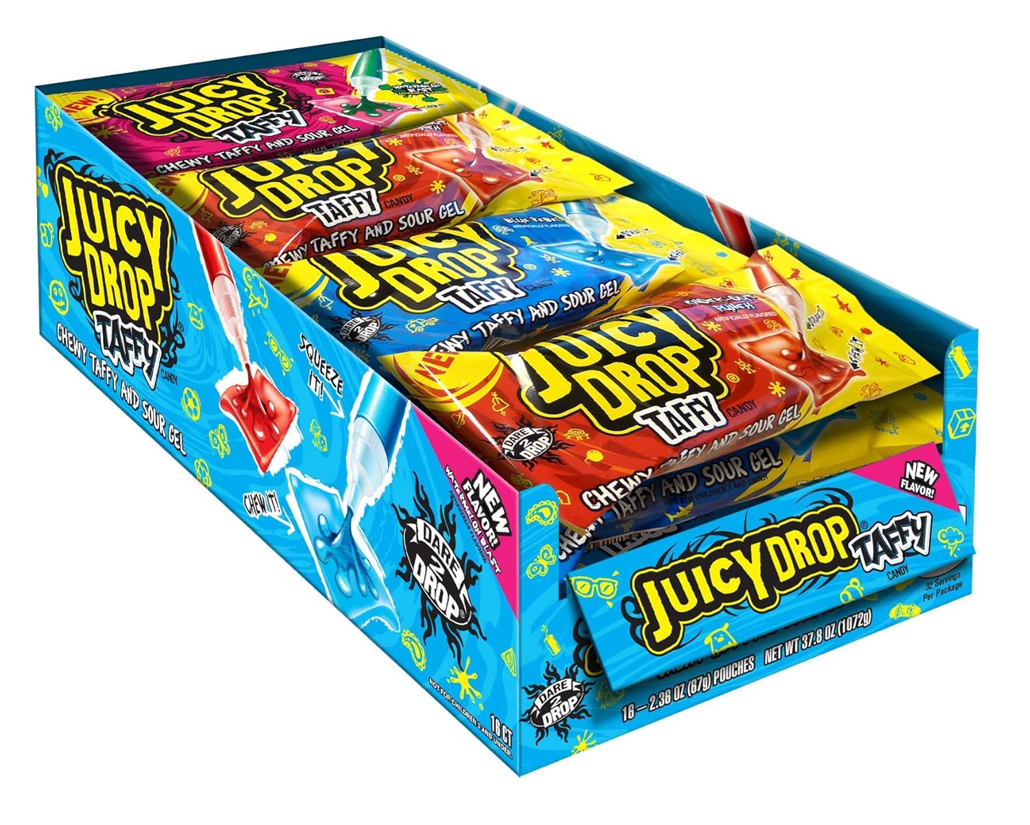 Juicy Drop Taffy Variety Pack, Assorted 